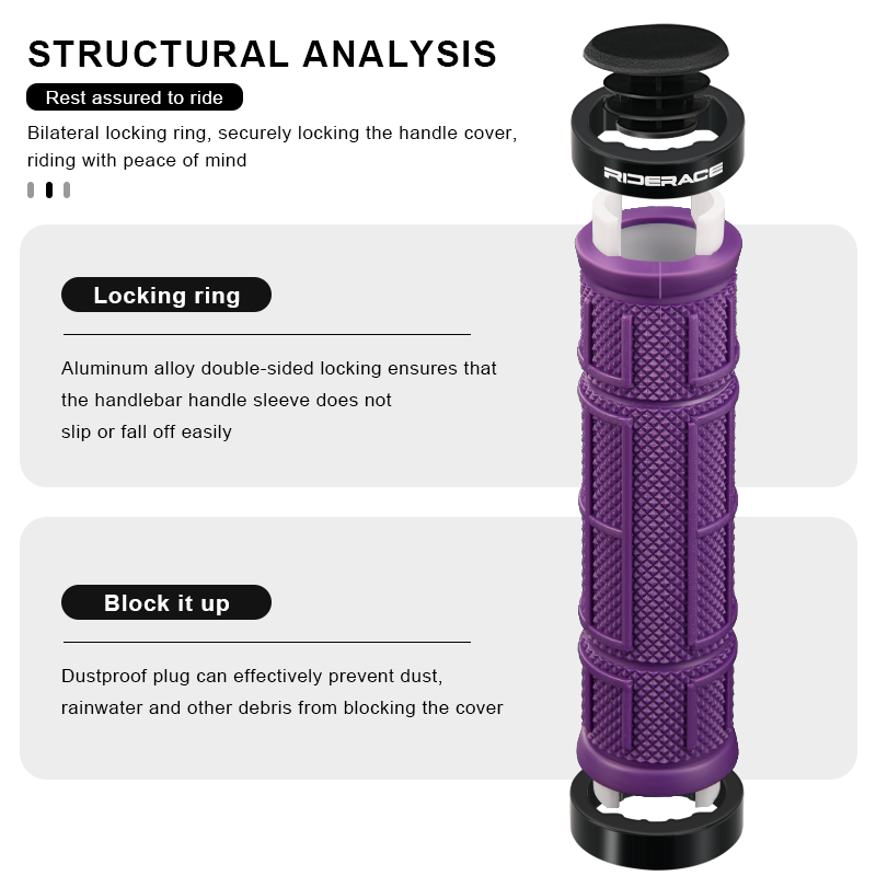 RIDERACE Bicycle Grips Non-Sli - огляд і ціна Commuter Bike Lock