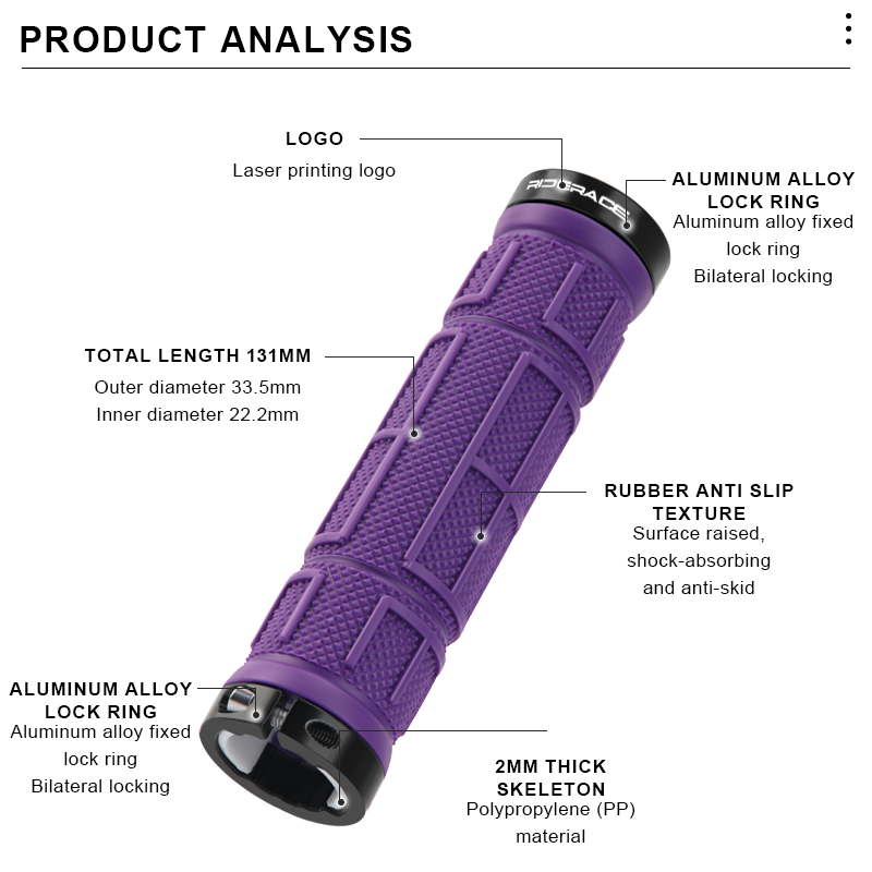 RIDERACE Bicycle Grips Non-Sli - огляд і ціна Commuter Bike Lock